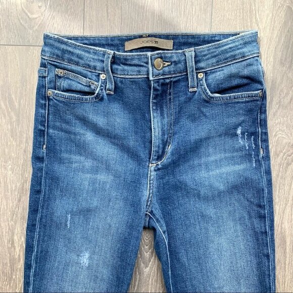 Joe's Jeans Charlie High Rise Skinny Ankle Jeans Kinkade Distressed Knee raw hem - Picture 6 of 16